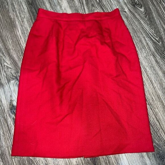 Amanda Smith Red Wool Skirt - Picture 1 of 5